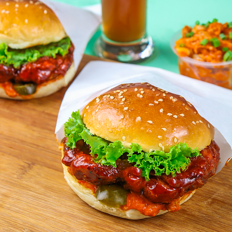 Korean chicken burger